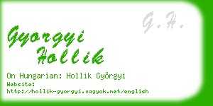 gyorgyi hollik business card